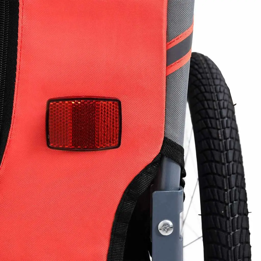 Pet Bike Trailer Steel Oxford Fabric Black Foldable Suspension Mesh Windows