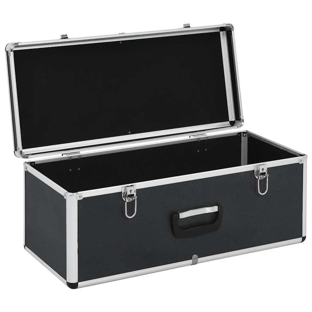 Storage Cases Wood ABS Aluminium 2 Piece Black