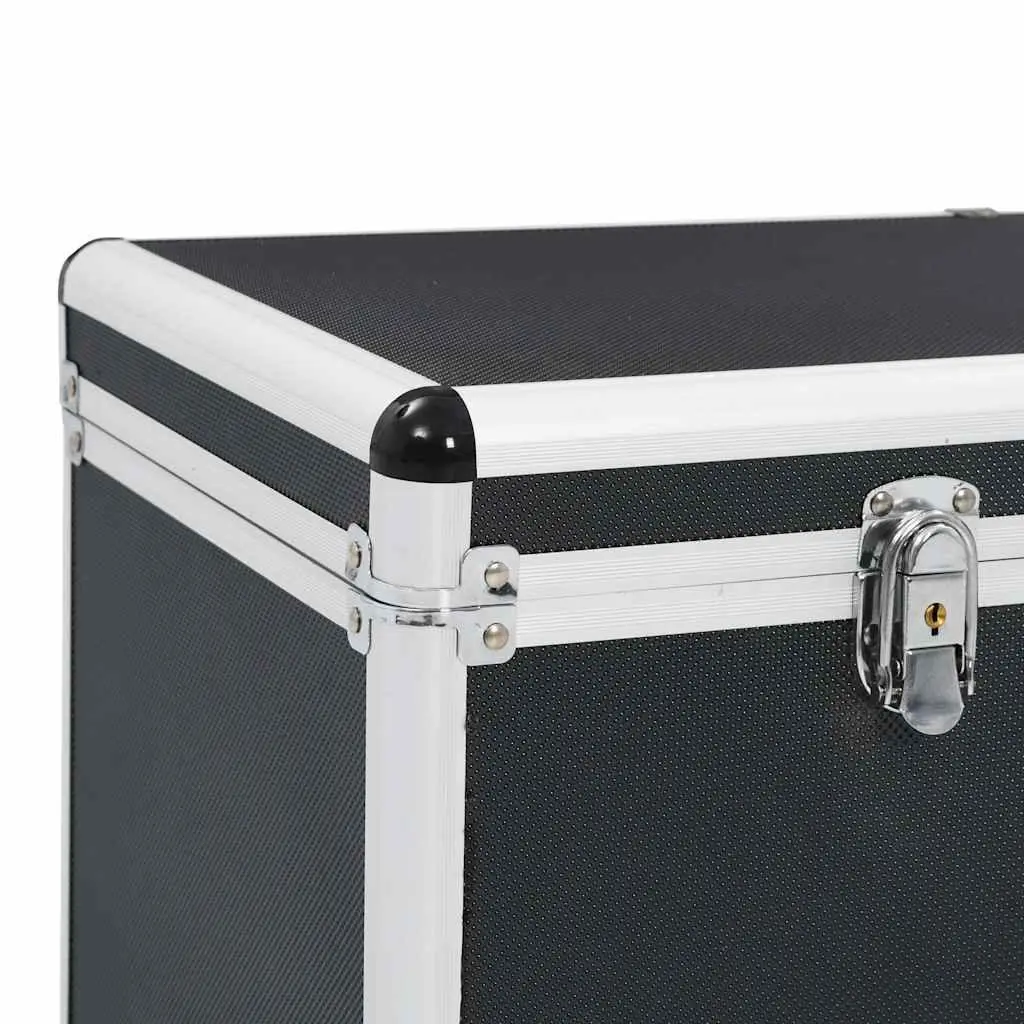 Storage Cases Wood ABS Aluminium 2 Piece Black