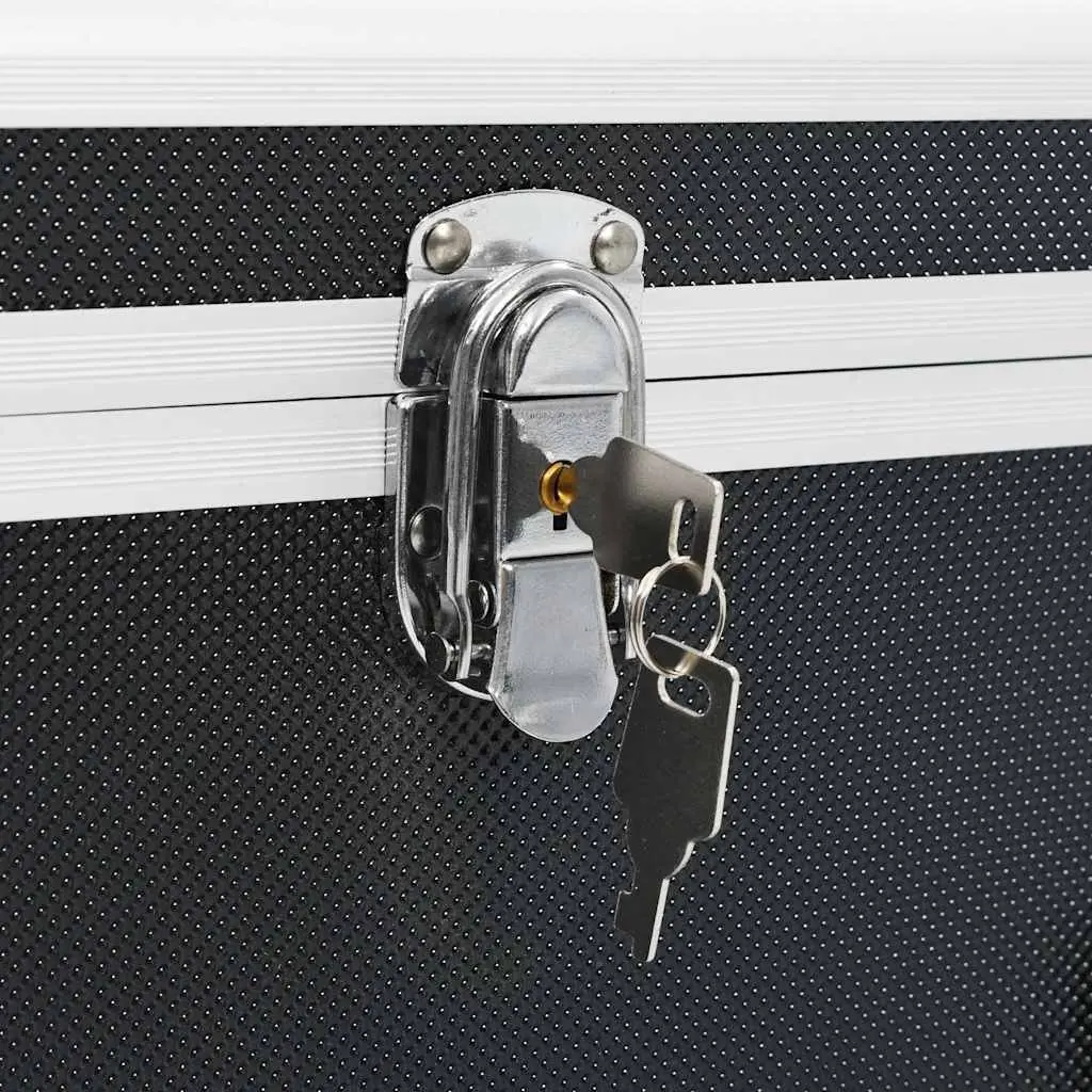 Storage Cases Wood ABS Aluminium 2 Piece Black