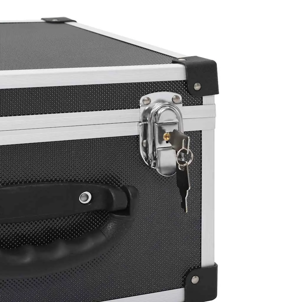 Black CD Storage Case for 40 CDs with Locks