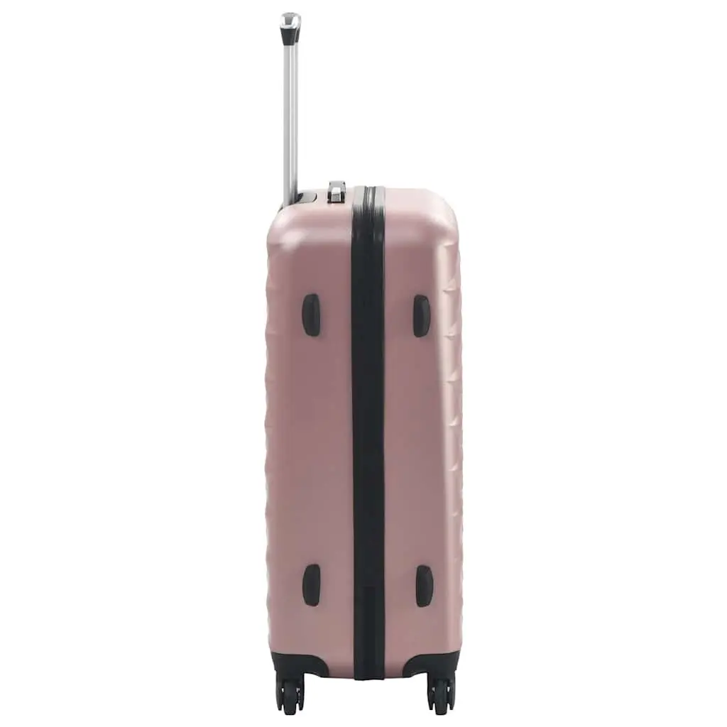 Hardcase Trolley Set 3 Piece Luggage Suitcase Gold ABS Shells Carrying Handle