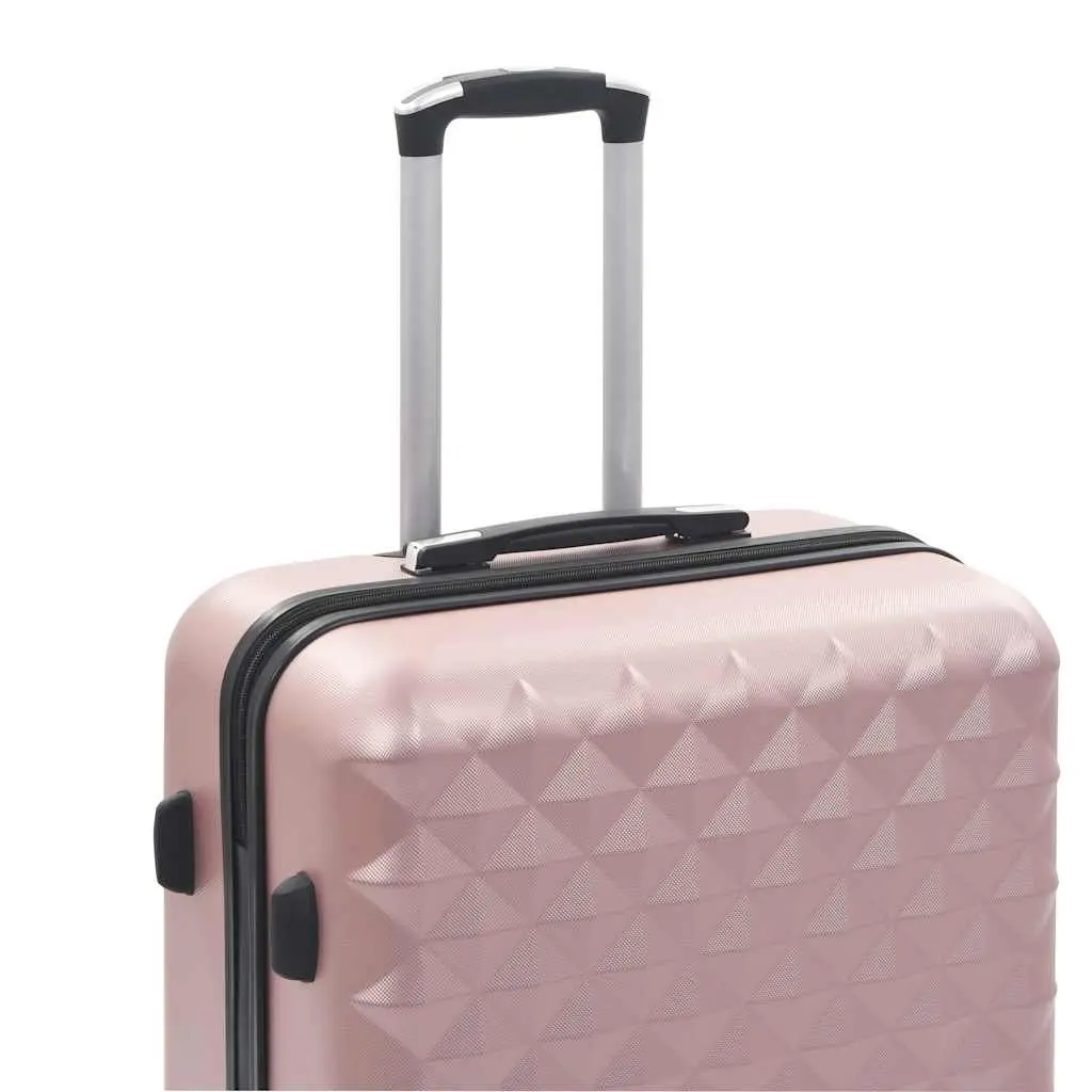 Hardcase Trolley Set 3 Piece Luggage Suitcase Gold ABS Shells Carrying Handle