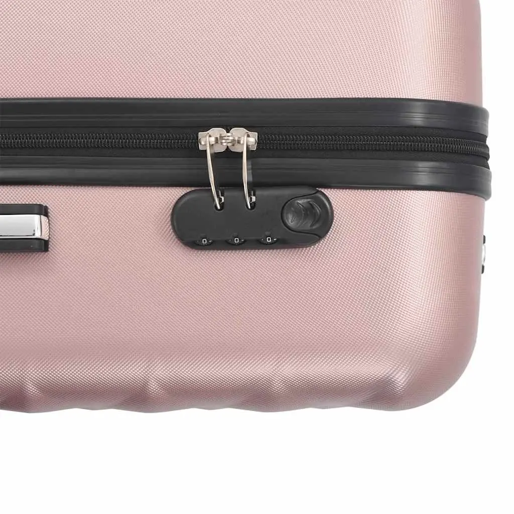 Hardcase Trolley Set 3 Piece Luggage Suitcase Gold ABS Shells Carrying Handle