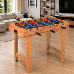 Brown Mini Foosball Table for Indoor Fun 69x37x62cm