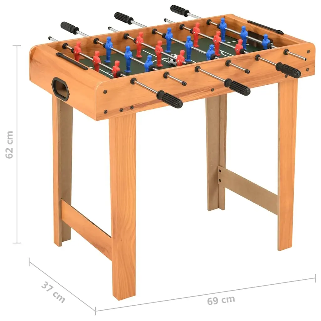 Foosball Table Brown 69x37x62cm Mini Football Game Room Indoor Sport