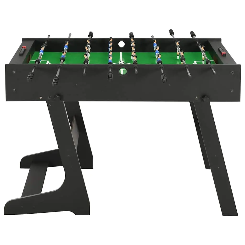 Folding Foosball Table 121cm Black Home Game Room Indoor Football Competition