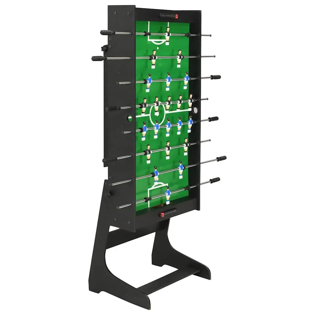 Folding Foosball Table 121cm Black Home Game Room Indoor Football Competition