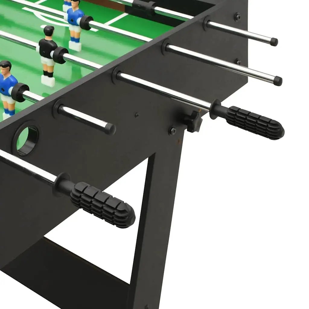 Folding Foosball Table 121cm Black Home Game Room Indoor Football Competition