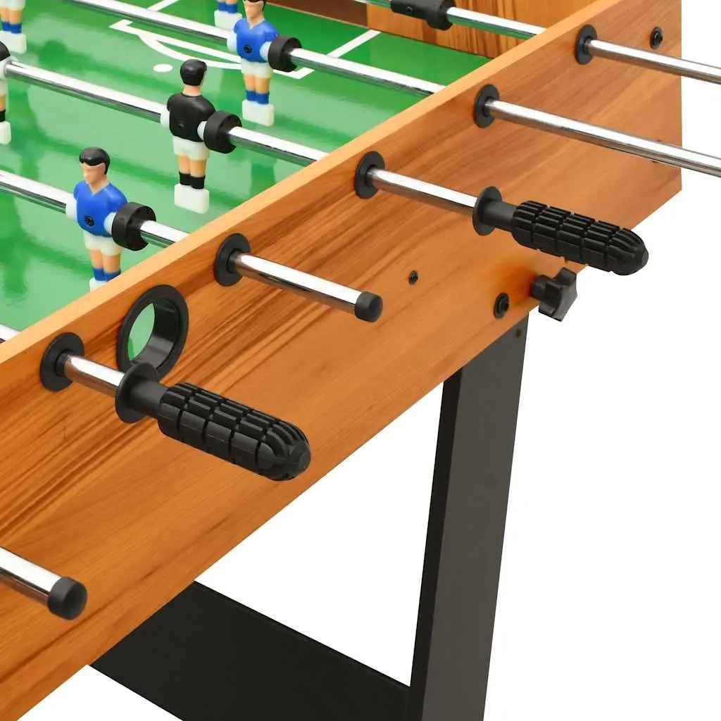 Folding Foosball Table 121cm Brown Indoor Game Room Football Soccer Competition