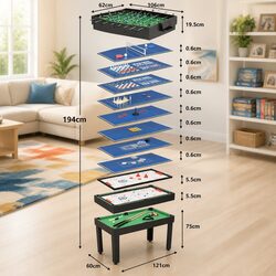 Sturdy 15-in-1 Multi Game Table with 15 Classic Games