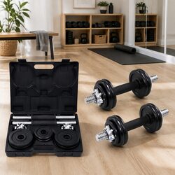 High-Quality 15kg Cast Iron Dumbbell Set for Home Workouts