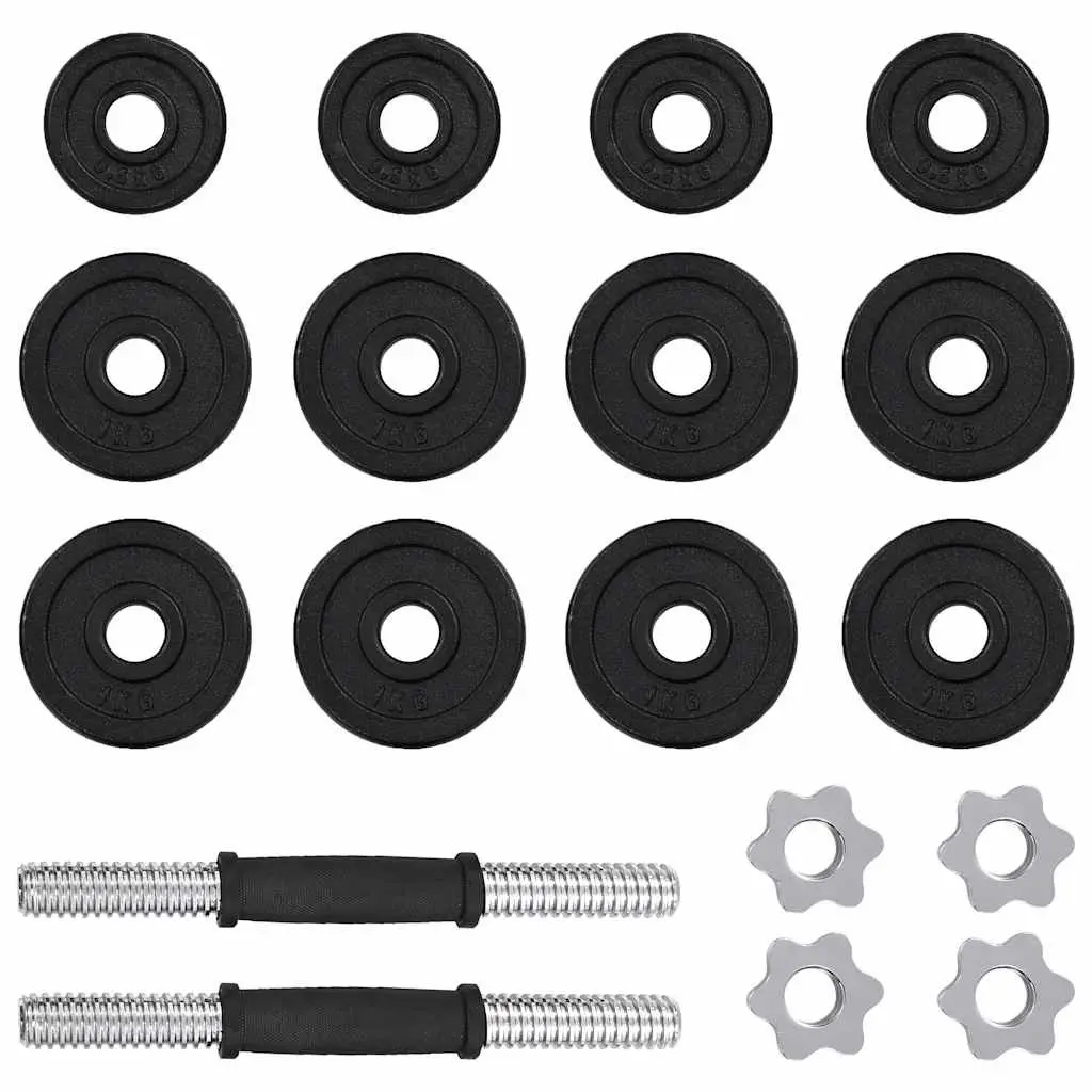 Dumbbell Set Cast Iron 15kg Black
