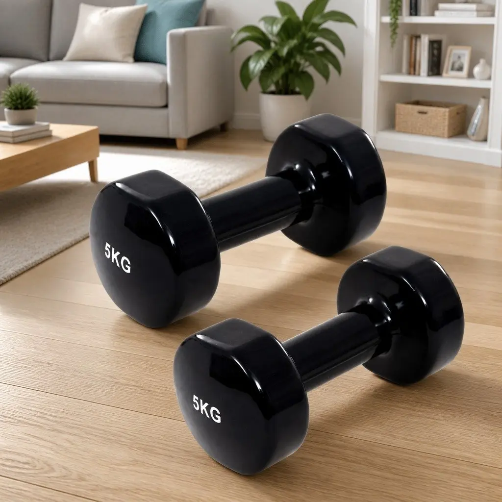 Cast Iron Dumbbell Pair 5kg Green