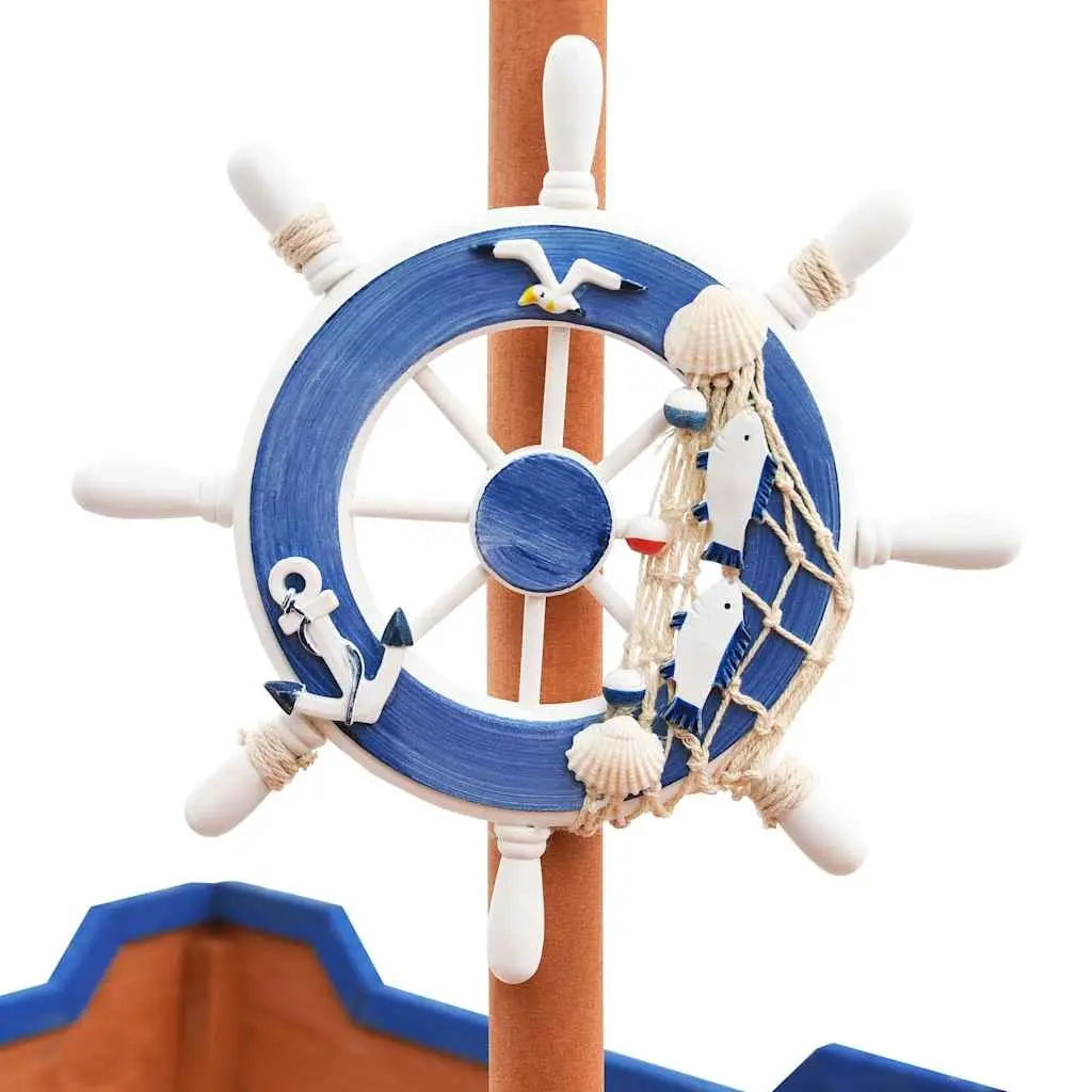 Wooden Sandbox with Pirate Ship Theme