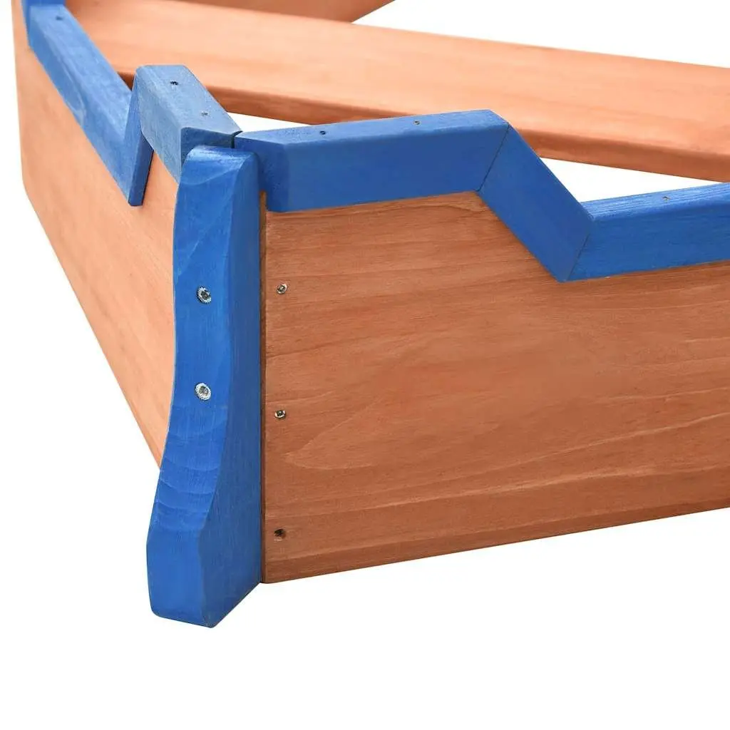 Wooden Sandbox with Pirate Ship Theme