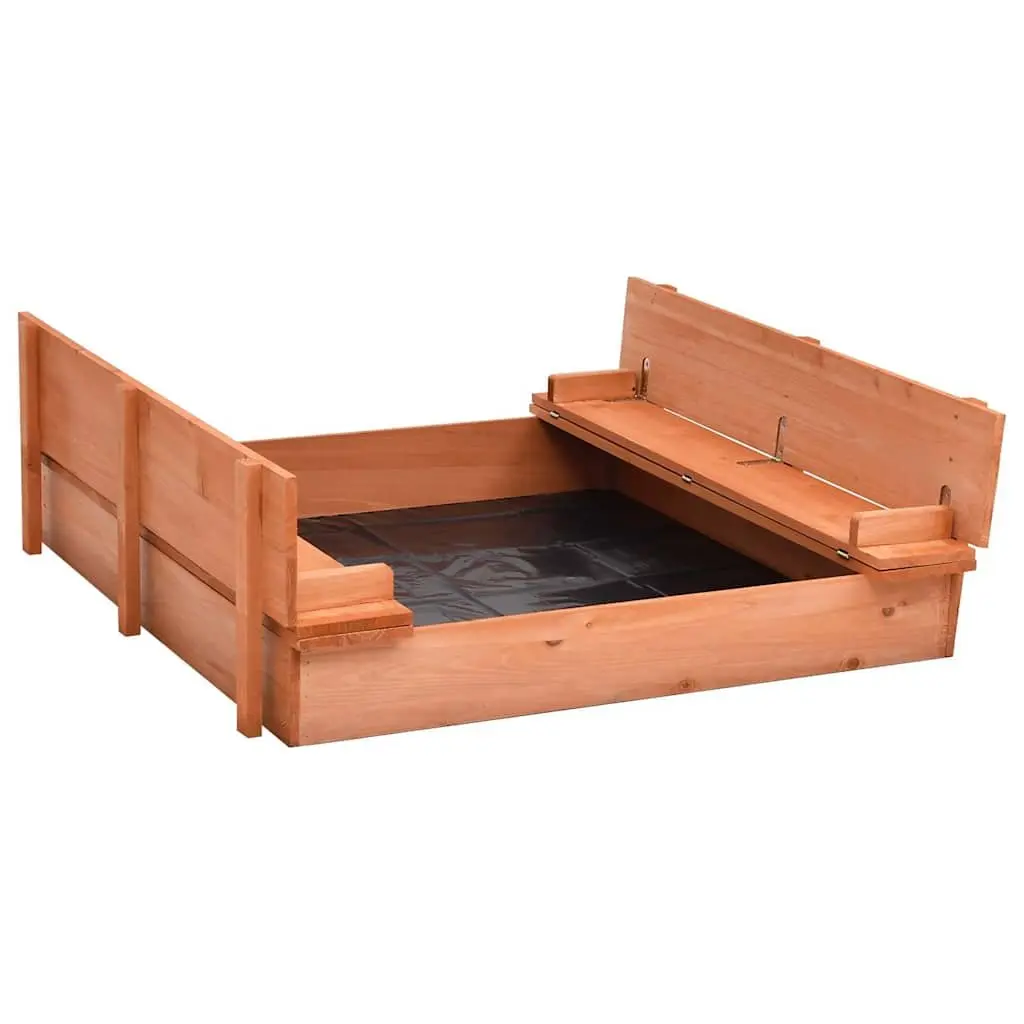 Wooden Sandbox Fir Wood 95x90x15cm Brown
