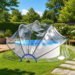 Durable Pool Dome 440x220 cm with Transparent Cover