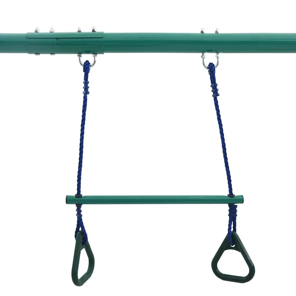 Orange Steel A-Frame Swing Set with Gymnastic Rings