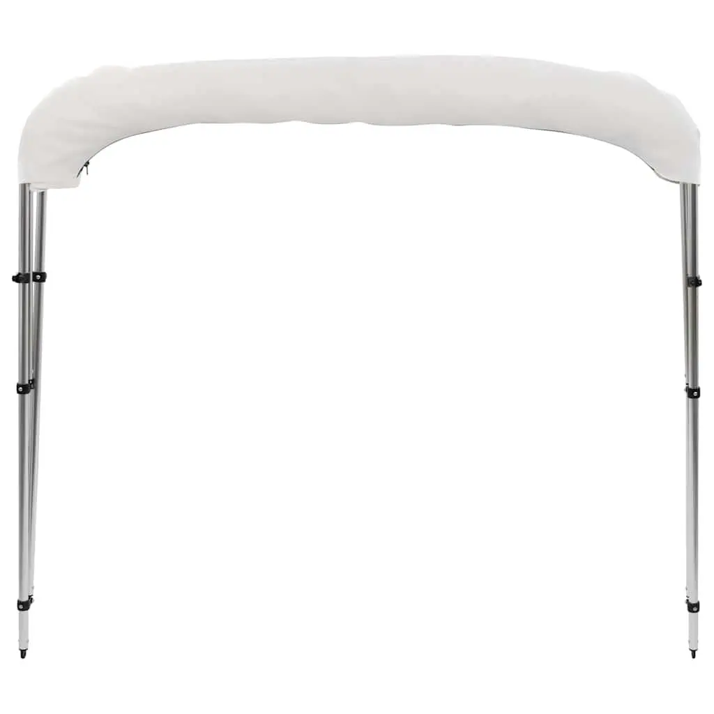 Boat Bimini Top with 3-Bow Frame in White