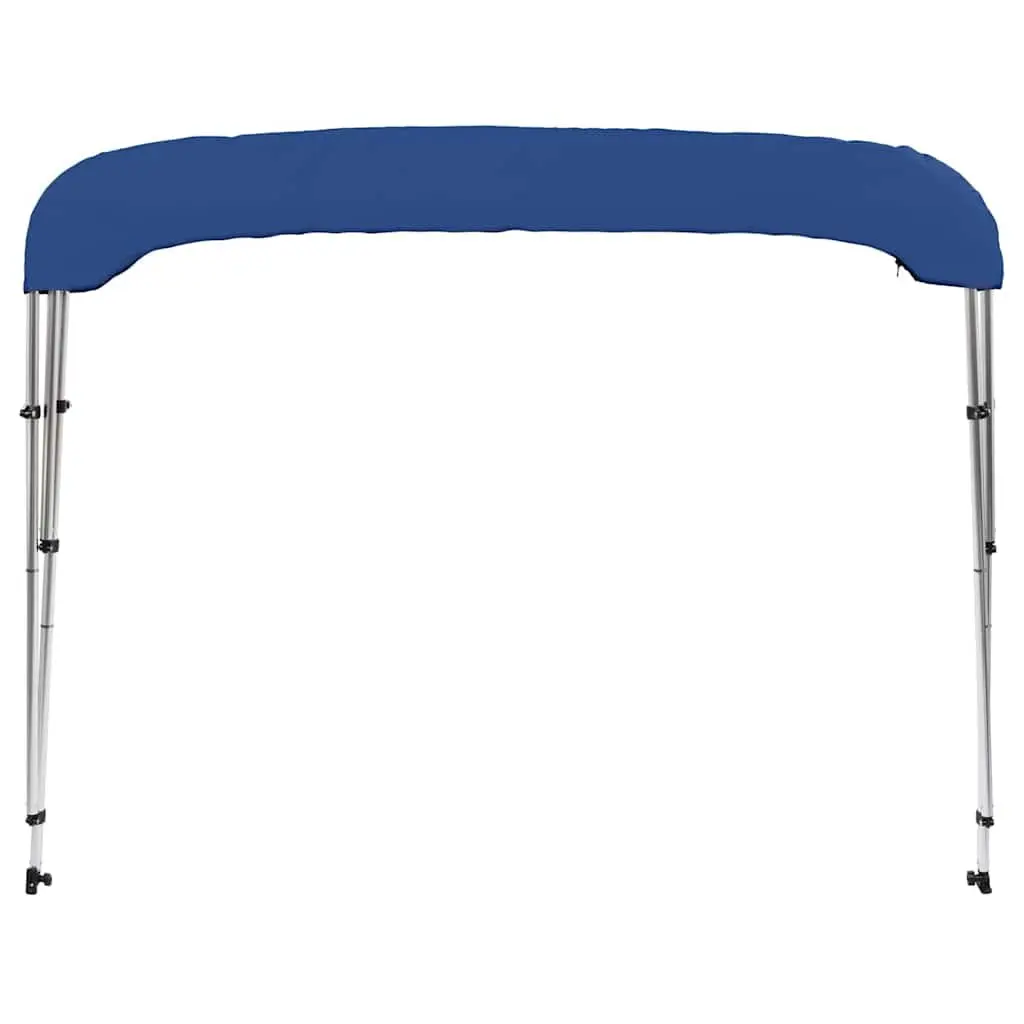 Boat Bimini Top Polyester Adjustable Width 3 Bow Frame Canopy Marine Blue