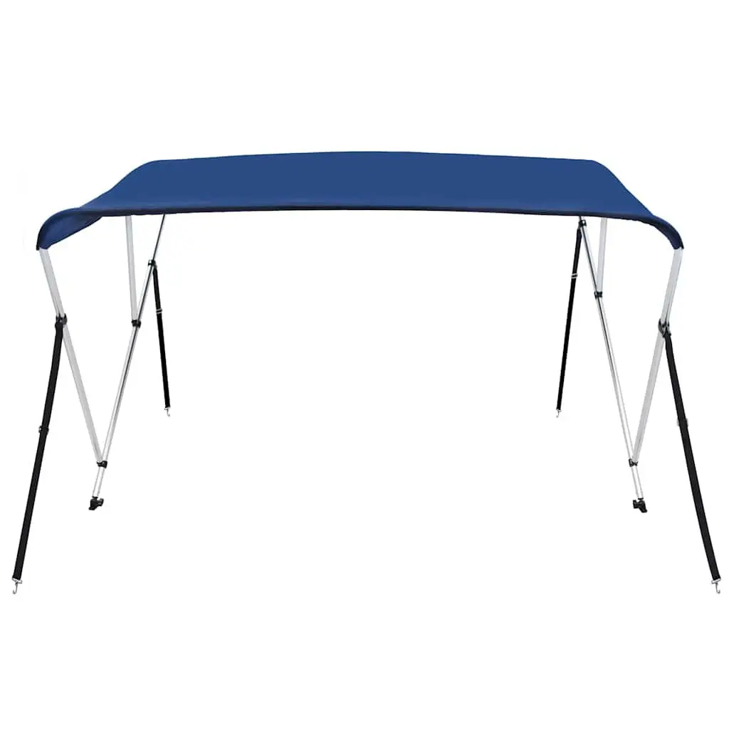 3 Bow Bimini Top Boat Canopy Blue Adjustable 185-198cm Width Sun Shade Cover