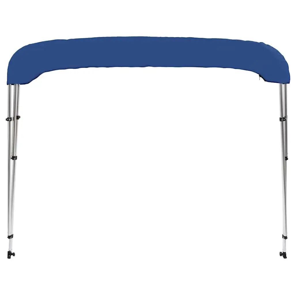 3 Bow Bimini Top Boat Canopy Blue Adjustable 185-198cm Width Sun Shade Cover
