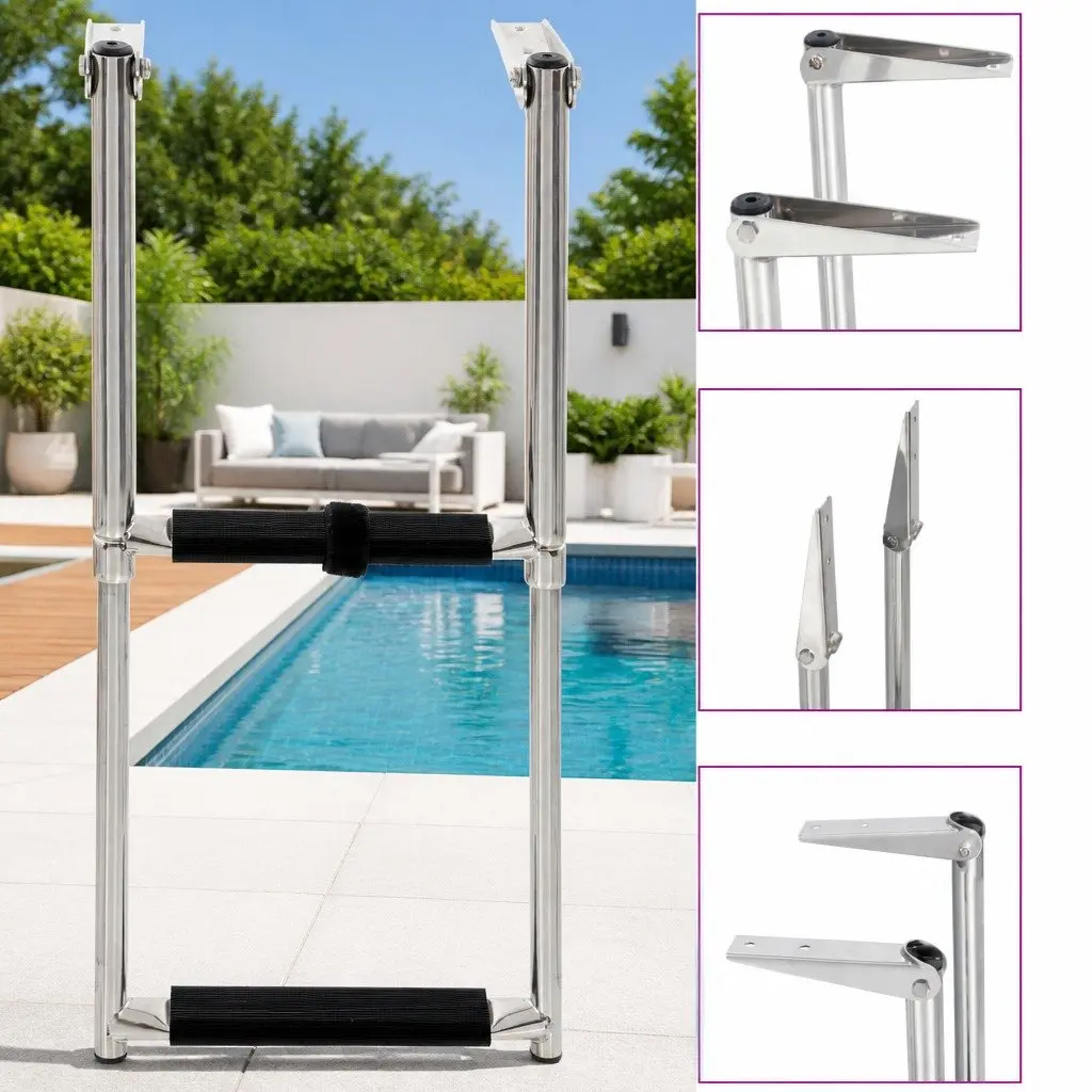 Telescopic Folding Ladder for Pools and Boats