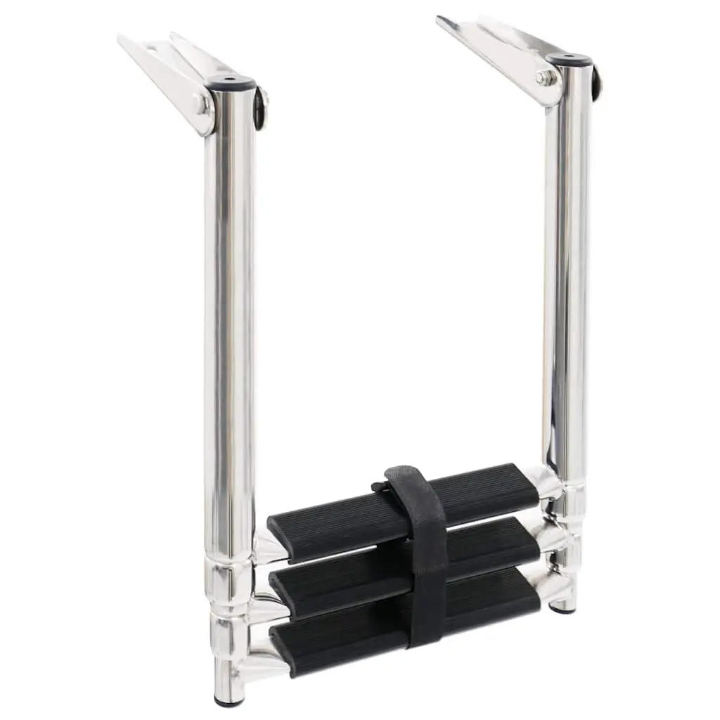 3-Step Telescopic Folding Ladder for Pools and Boats