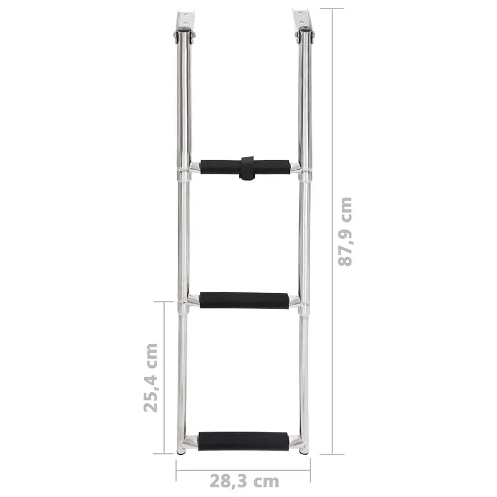 3-Step Telescopic Folding Ladder for Pools and Boats