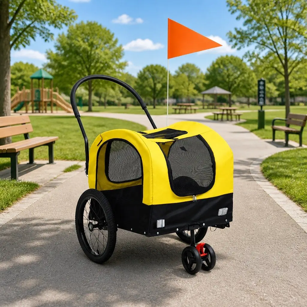 2-in-1 Pet Bike Trailer and Jogging Stroller