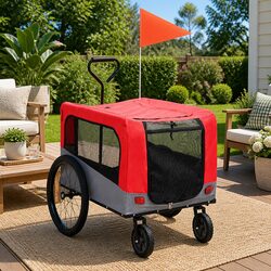 Durable 2-in-1 Pet Bike Trailer and Jogging Stroller