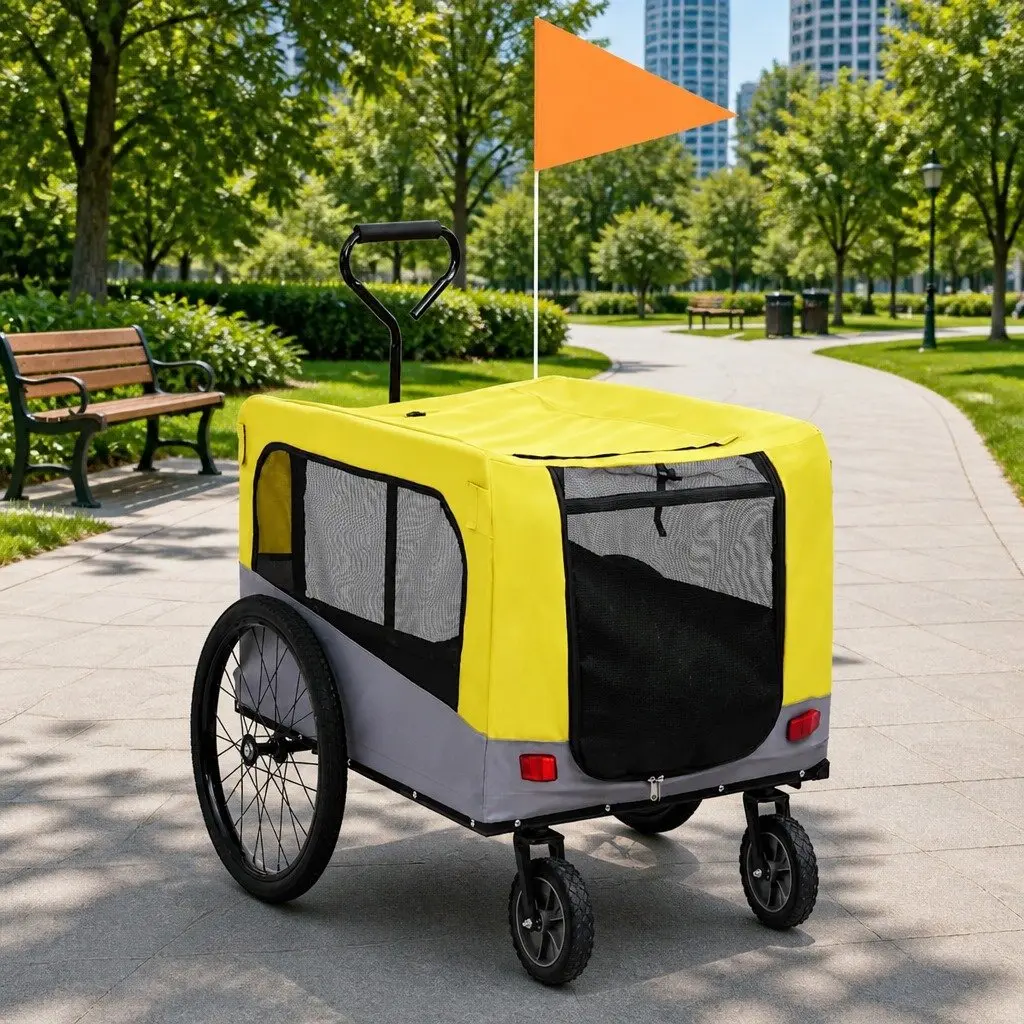 2-in-1 Pet Bike Trailer and Jogging Stroller