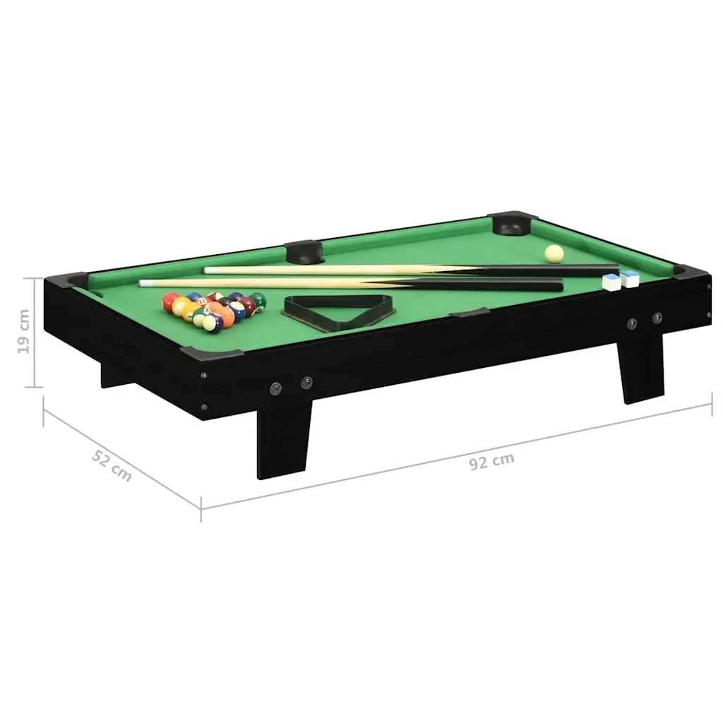 Mini Pool Table 92x52x19cm Portable Tabletop Billiards Game Set with Cues Balls