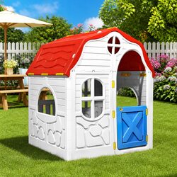 Multicolour Cottage-Style Kids Foldable Playhouse