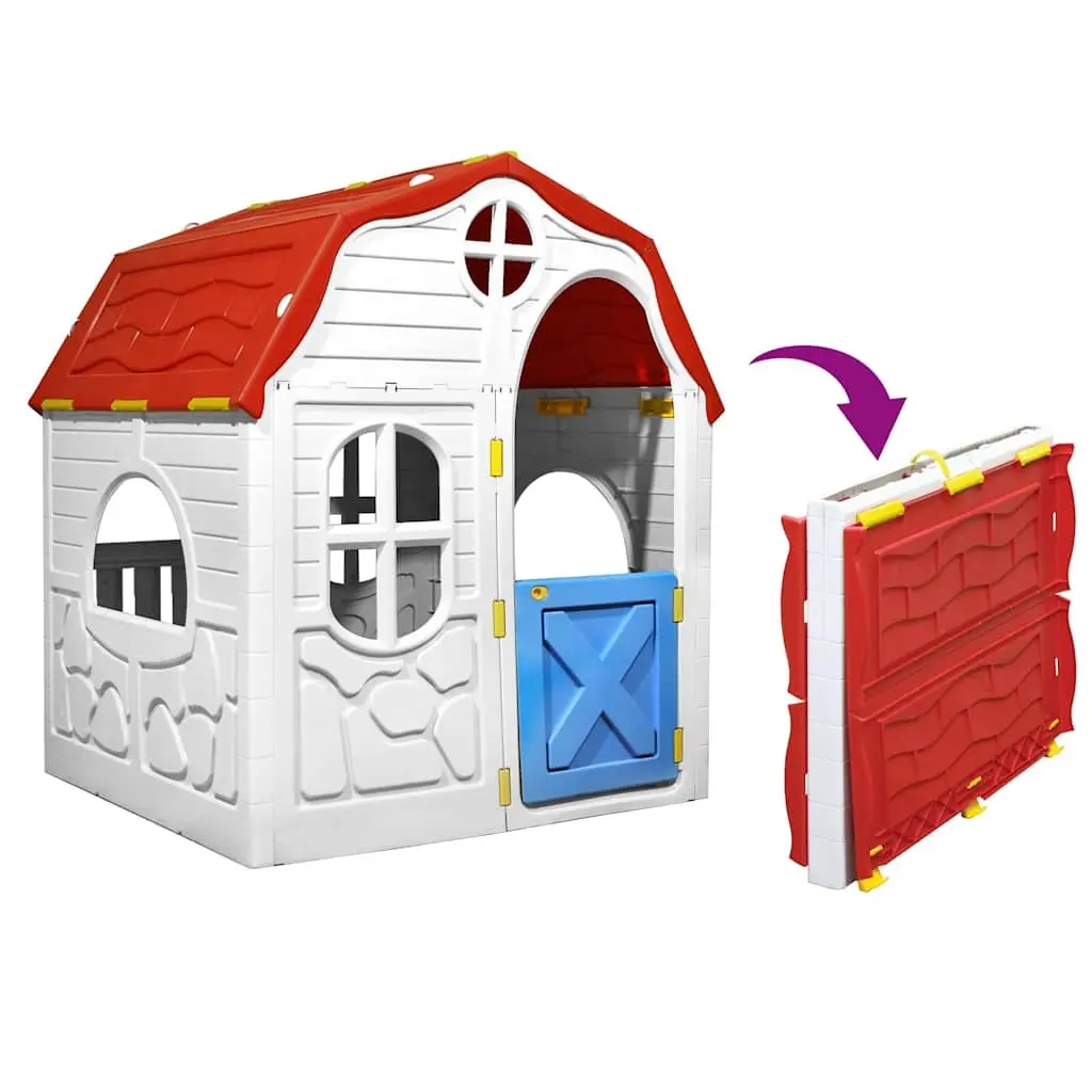 Multicolour Cottage-Style Kids Foldable Playhouse