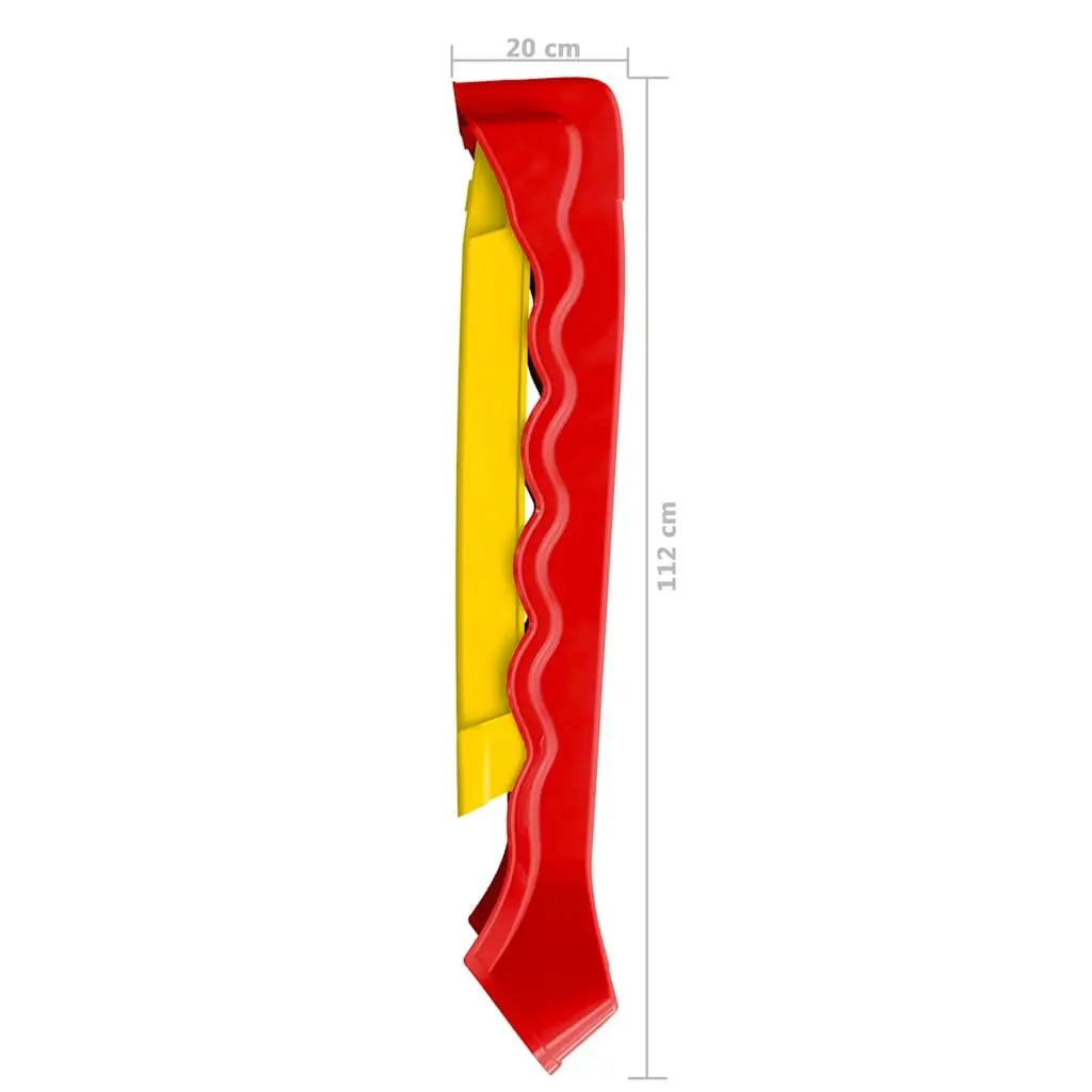 Foldable Slide Plastic Indoor Outdoor Play Equipment Red Yellow Multicolour