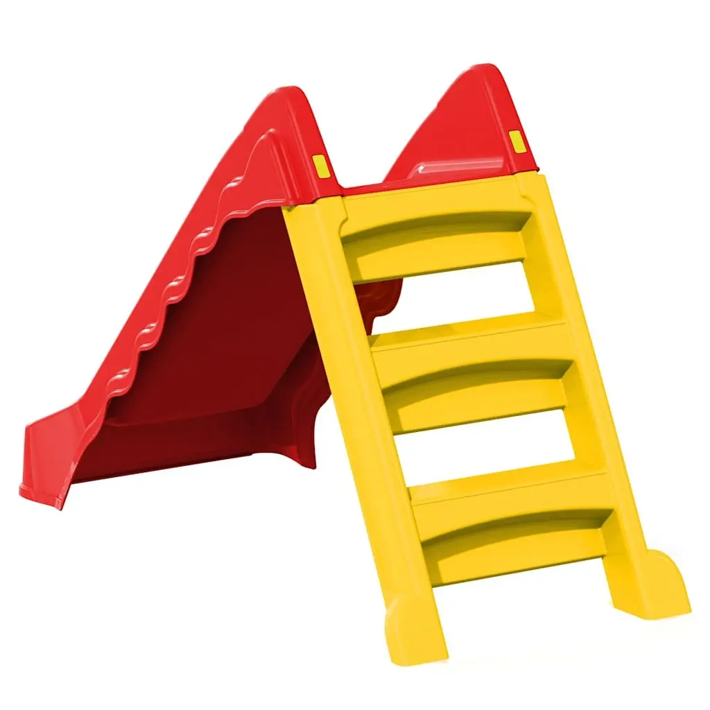 Foldable Slide Plastic Indoor Outdoor Play Equipment Red Yellow Multicolour