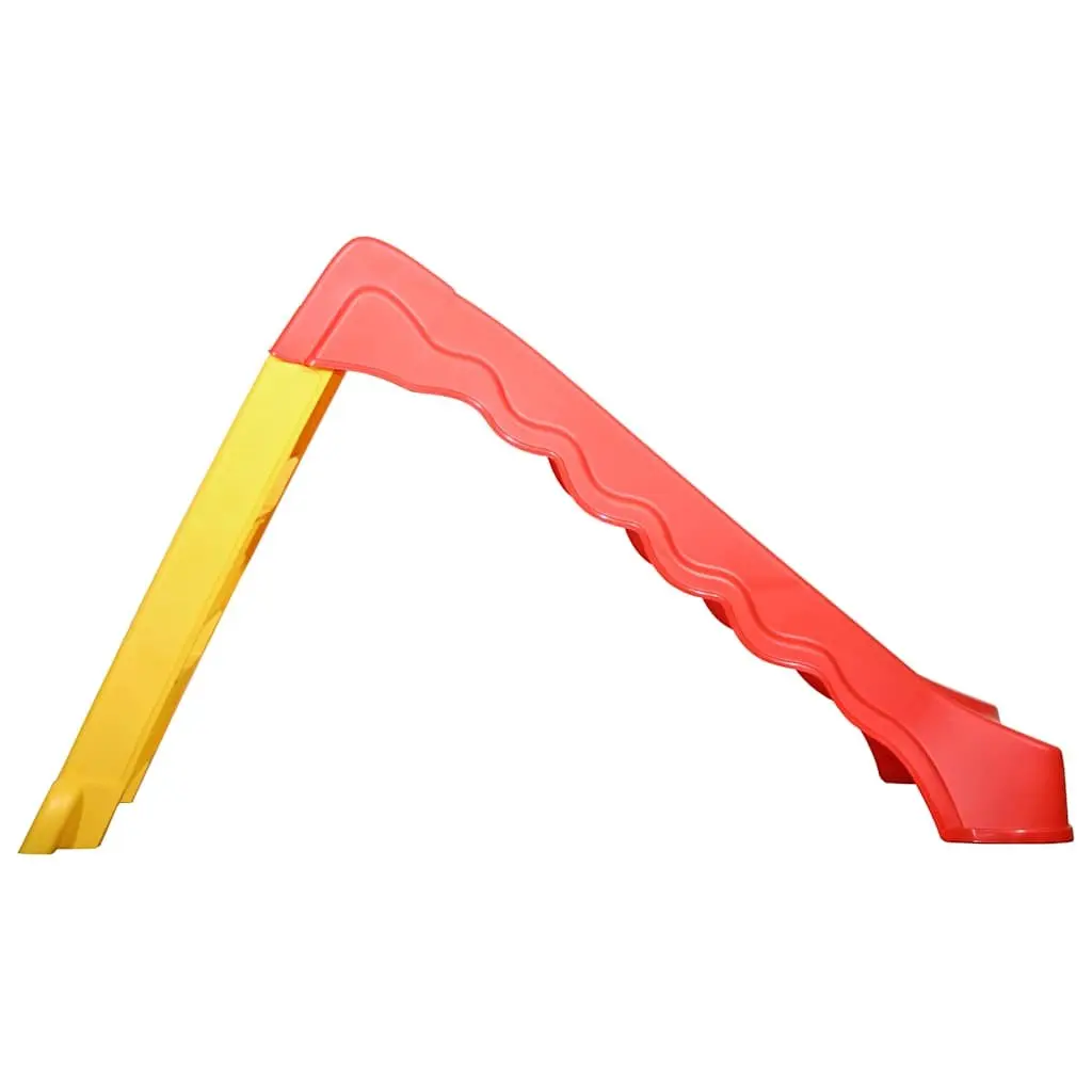 Foldable Slide Plastic Indoor Outdoor Play Equipment Red Yellow Multicolour