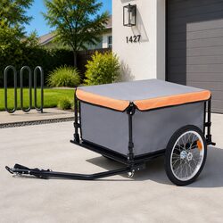 Sturdy Foldable Bike Trailer with 65 kg Capacity