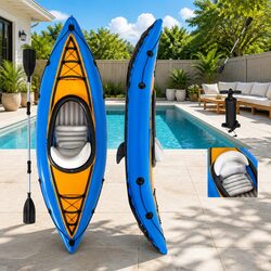 Durable Inflatable Kayak for Fishing and Relaxation