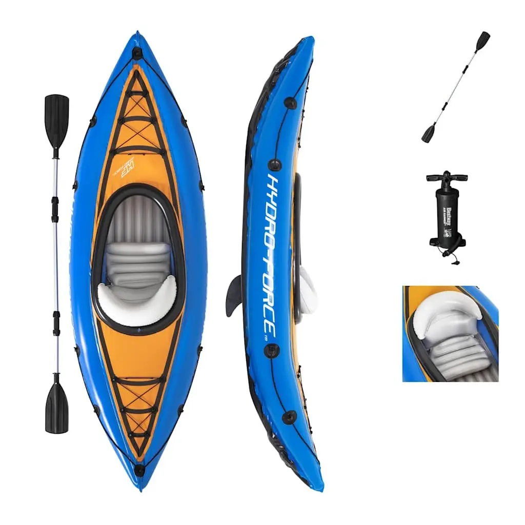 Inflatable Kayak Heavy Duty PVC 1 Person Multicolour