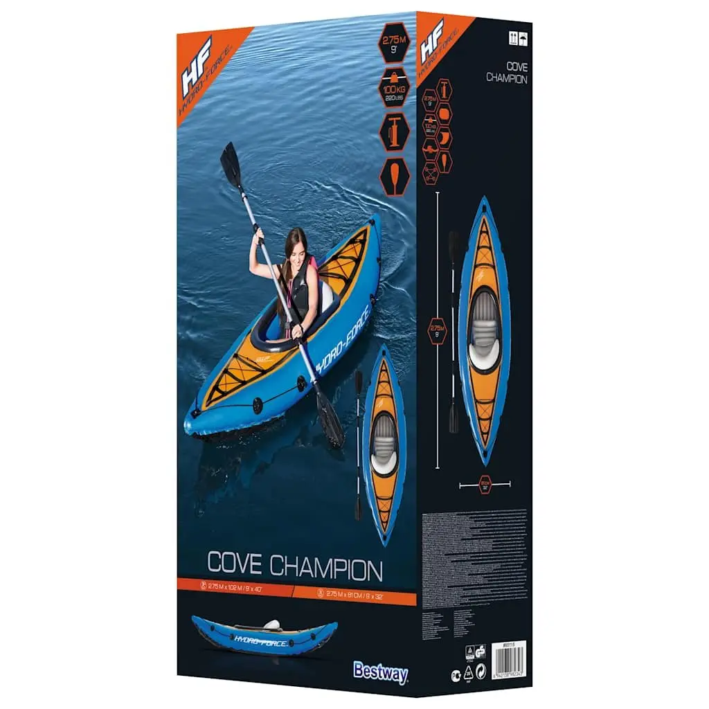 Inflatable Kayak Heavy Duty PVC 1 Person Multicolour