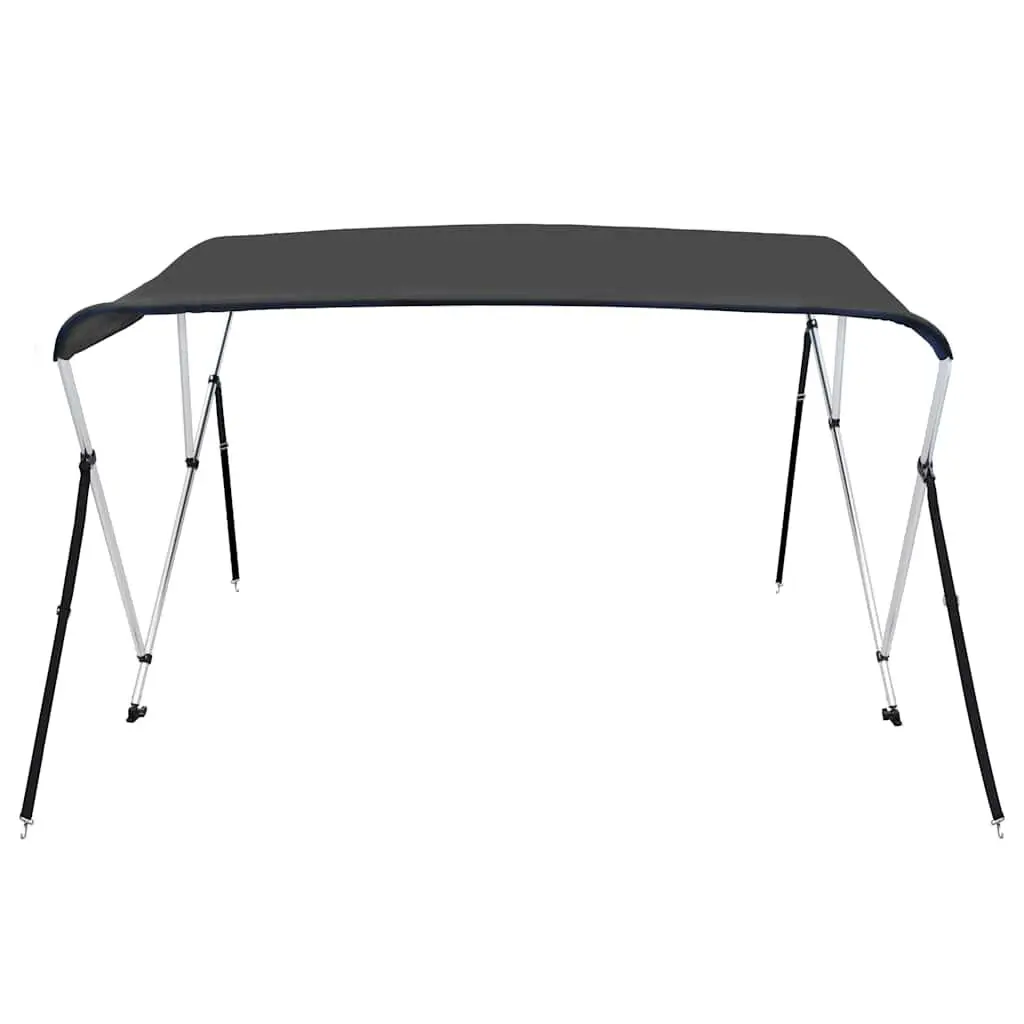 3 Bow Bimini Top Boat Canopy Anthracite Adjustable Width Marine Sun Shade