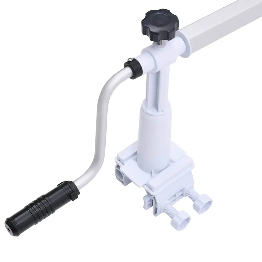 Pool Cover Roller with Hand Crank Adjustable Slide Base Swimming Equipment