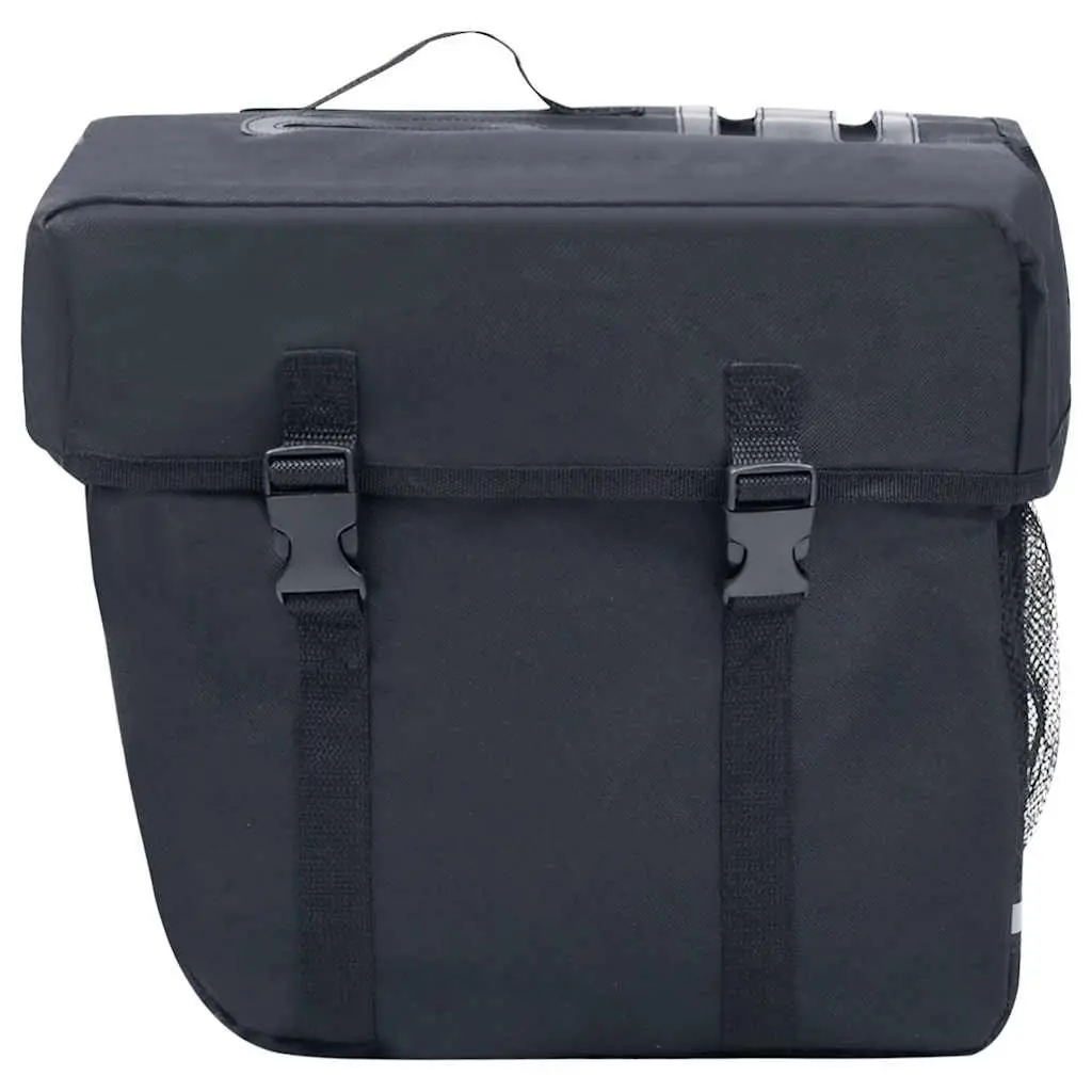 Bicycle Pannier Bag 600D Polyester 35L Black Waterproof Reflective