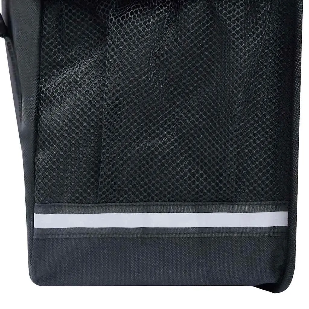 Bicycle Pannier Bag 600D Polyester 35L Black Waterproof Reflective