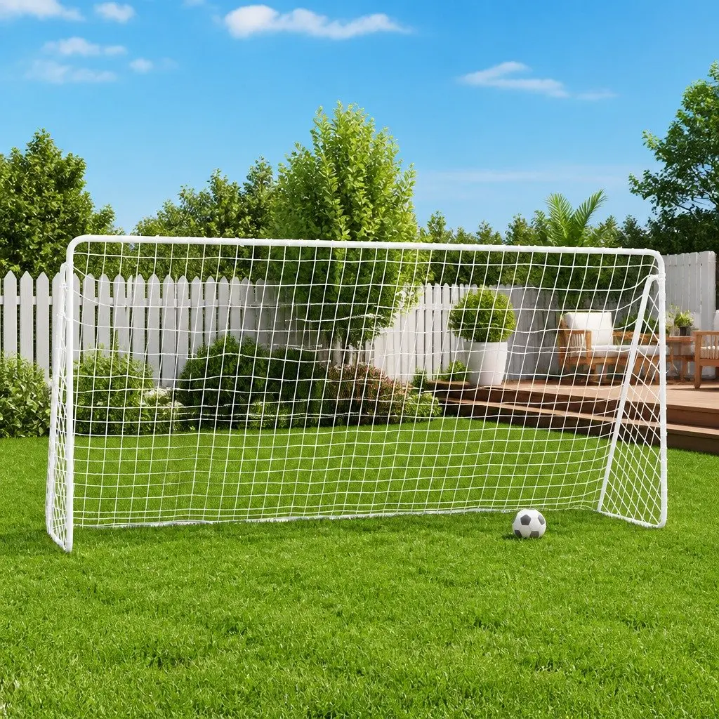 Steel Football Goal with Net 366x122x182cm