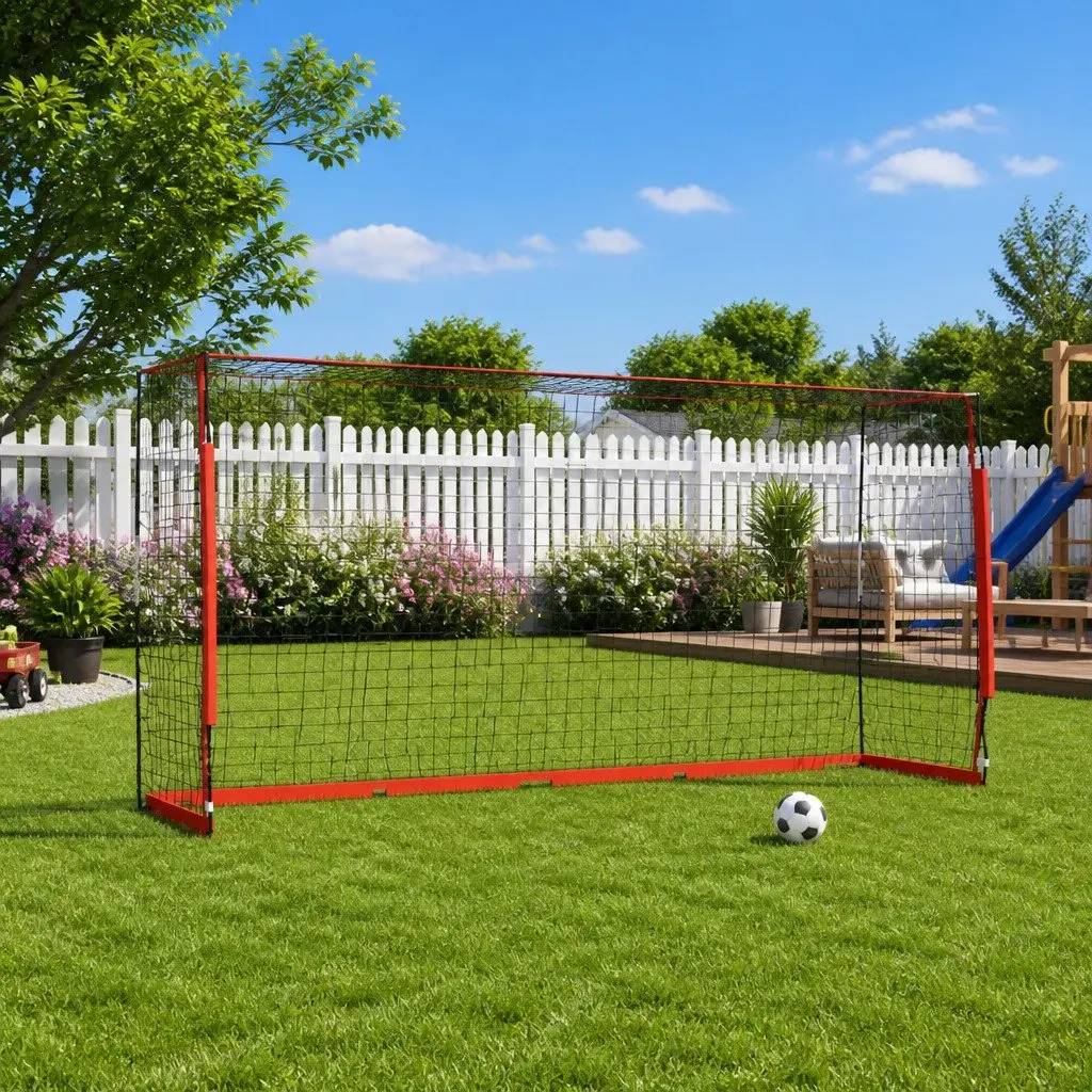 Foldable Soccer Goal 366.5x91x183 cm Steel Frame