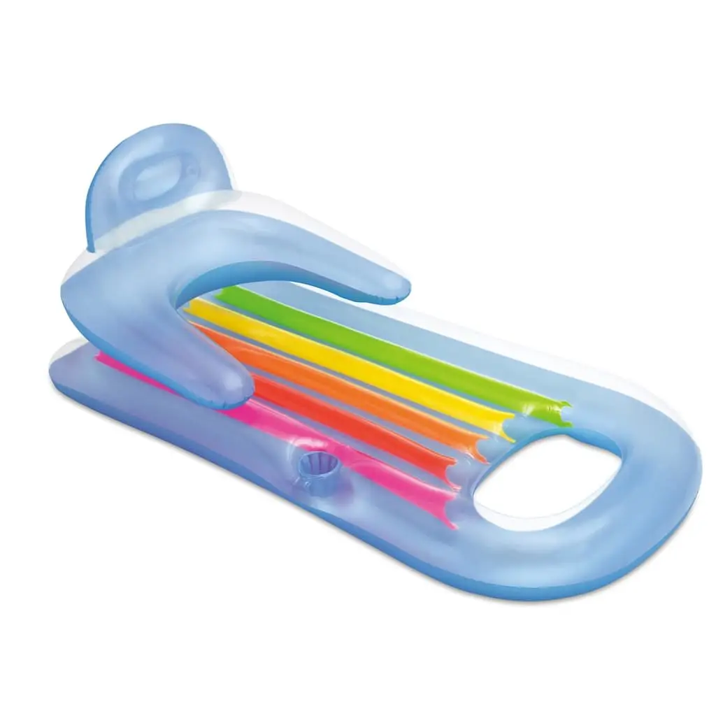 Inflatable Pool Lounger Vinyl 160x85 cm Multicolour